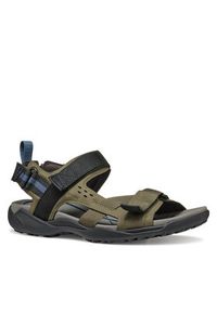 Geox Sandały U Terreno + Grip U4550B 011EK C3009 Khaki. Kolor: brązowy. Materiał: skóra #6