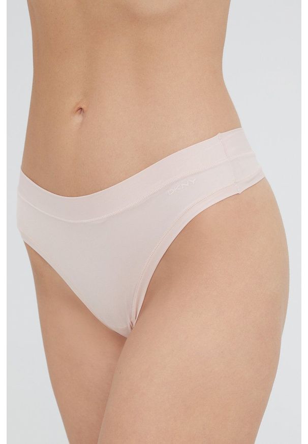DKNY - Dkny stringi kolor różowy. Kolor: różowy