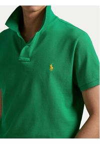 Polo Ralph Lauren Polo 710536856456 Zielony Slim Fit. Typ kołnierza: polo. Kolor: zielony. Materiał: bawełna #5