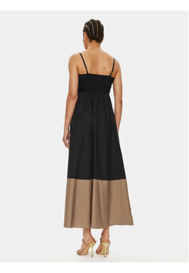 ViCOLO Sukienka letnia TB2499 Czarny Regular Fit. Kolor: czarny. Materiał: bawełna. Sezon: lato