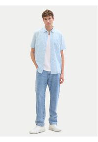 Tom Tailor Denim Koszula 1040161 Błękitny Relaxed Fit. Kolor: niebieski. Materiał: len