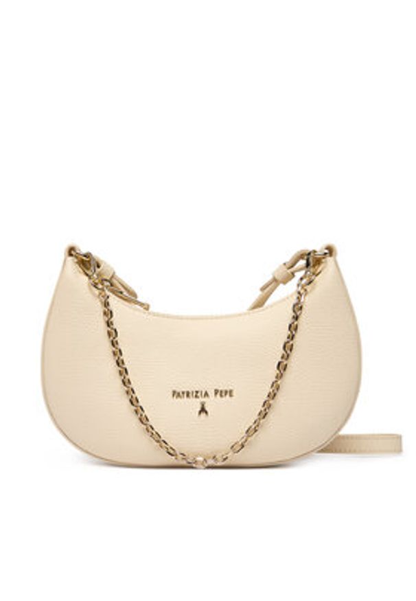 Patrizia Pepe Torebka 8B0309/L001-W405 Écru. Kolor: kremowy. Materiał: skórzane