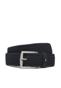 TOMMY HILFIGER - Tommy Hilfiger Pasek Męski Denton Elastic AM0AM10662 Granatowy. Kolor: niebieski. Materiał: materiał