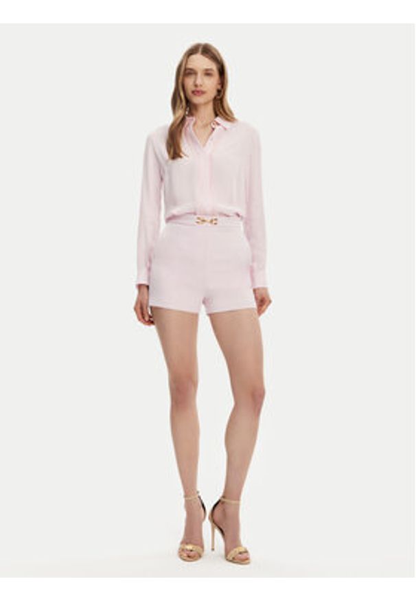 Elisabetta Franchi Szorty materiałowe SH-007-51E2-V240 Różowy Regular Fit. Kolor: różowy. Materiał: syntetyk