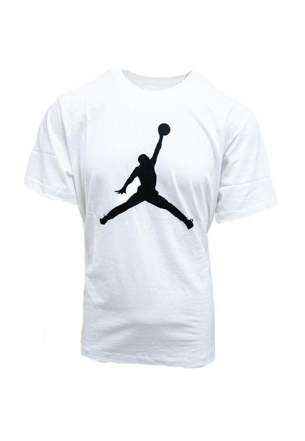 T-shirt męski do koszykówki Nike Jordan Jumpman biały. Kolor: biały. Sport: koszykówka