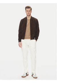 Serge Pariente Kurtka skórzana M888 Brązowy Regular Fit. Kolor: brązowy. Materiał: skóra #6