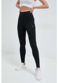 TOMMY HILFIGER - Tommy Hilfiger legginsy damskie kolor czarny gładkie. Kolor: czarny. Materiał: poliester, materiał, dzianina. Wzór: gładki #4
