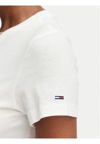 Tommy Jeans T-Shirt Ess Logo DW0DW23479 Biały Slim Fit. Kolor: biały. Materiał: bawełna #2