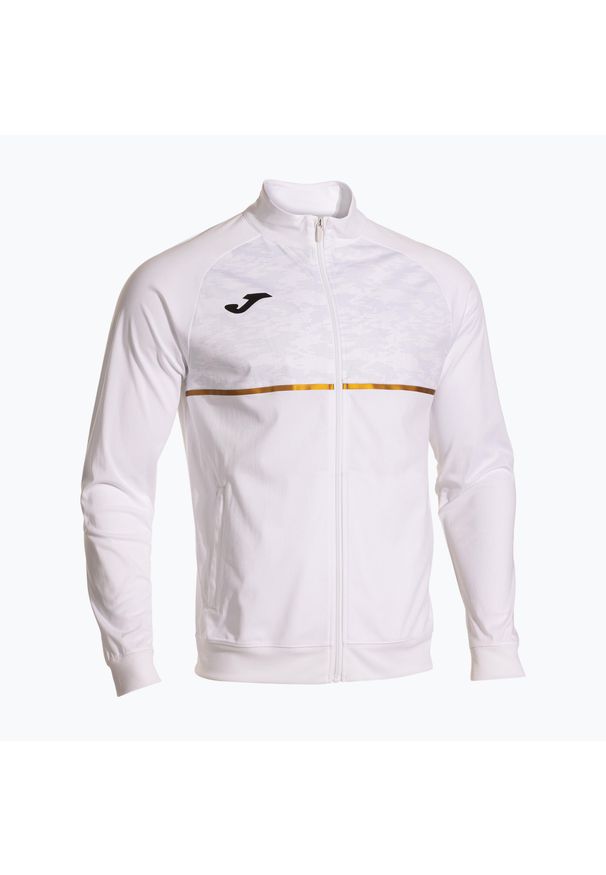 Bluza do biegania męska Joma Record III Full Zip. Kolor: biały