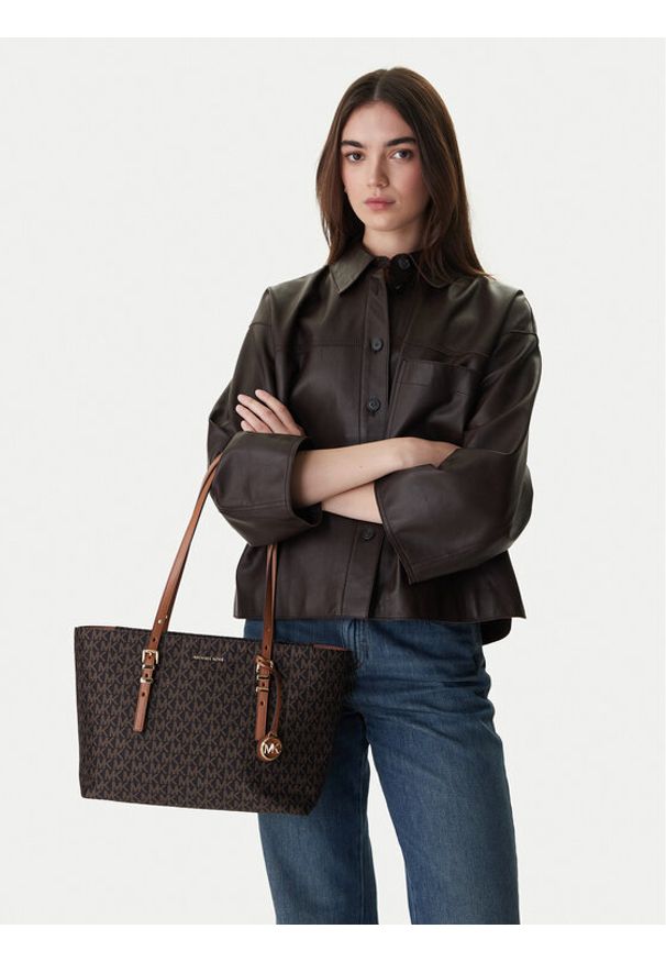 MICHAEL Michael Kors Torebka 30R6GQNT2C Brązowy. Kolor: brązowy. Materiał: skórzane