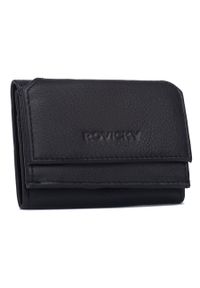 ROVICKY - Portfel damski Rovicky R-18-LFN czarny. Kolor: czarny. Materiał: skóra