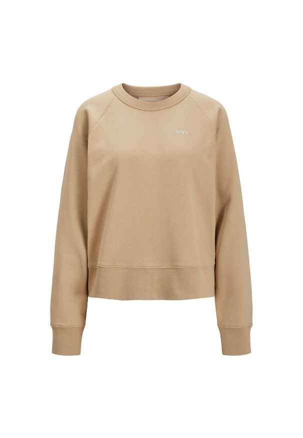 Damska bluza oversize JJXX caitlyn. Kolor: beżowy. Materiał: bawełna. Sport: fitness