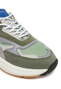 D.A.T.E. Sneakersy Fuga M421-FG-NY Zielony. Kolor: zielony. Materiał: skóra, zamsz #5