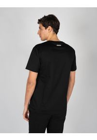 Les Hommes T-shirt Front Logo | LKT202 700P | Regular Fit Mercerized Cotton T-Shirt | Mężczyzna | Czarny. Okazja: na co dzień. Kolor: czarny. Materiał: bawełna. Wzór: nadruk. Styl: casual #5