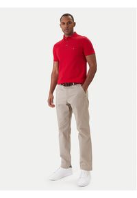 TOMMY HILFIGER - Tommy Hilfiger Polo 1985 MW0MW17771 Czerwony Slim Fit. Typ kołnierza: polo. Kolor: czerwony. Materiał: bawełna #6