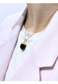 Brazi Druse Jewelry - Naszyjnik Onyks złocony. Materiał: pozłacane, srebrne. Kamień szlachetny: onyks #1