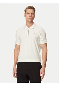 Karl Lagerfeld - KARL LAGERFELD Polo 745021 562221 Kremowy Regular Fit. Typ kołnierza: polo. Kolor: kremowy. Materiał: bawełna #1