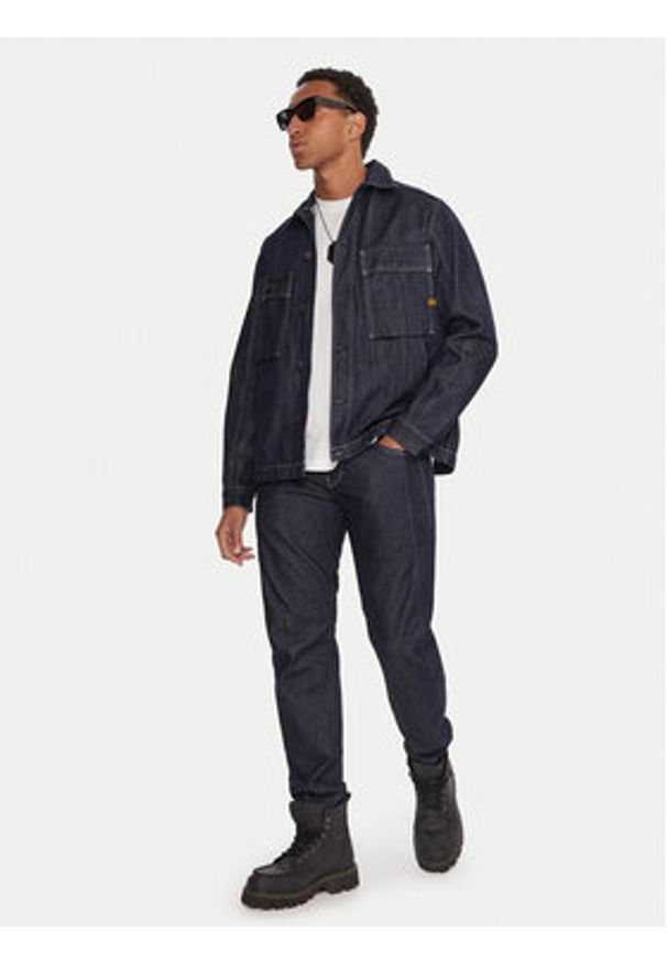 G-Star RAW - G-Star Raw Jeansy Contor 3D D27222-D316 Granatowy Slim Fit. Kolor: niebieski. Materiał: bawełna