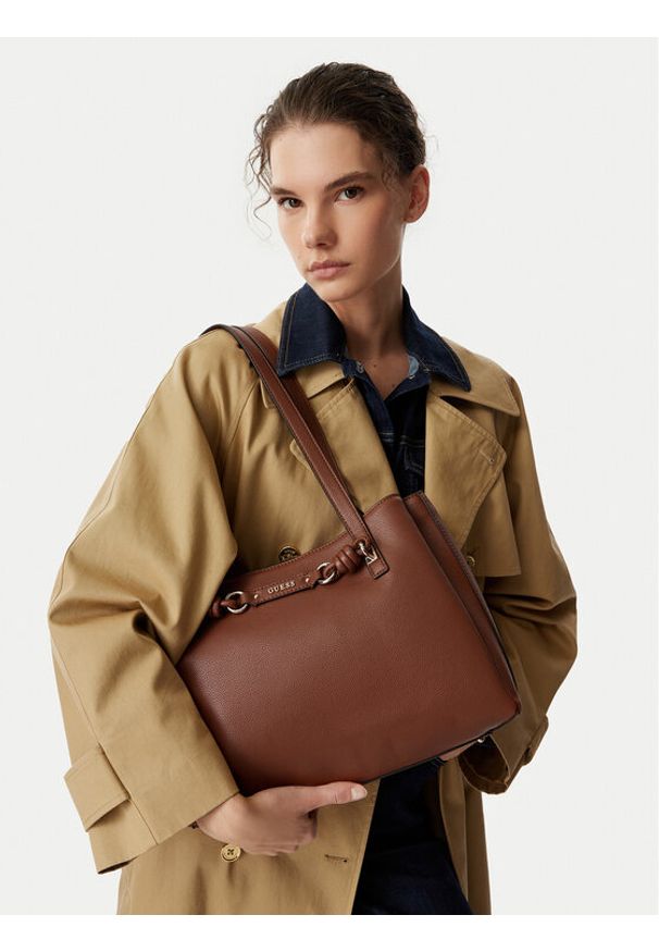 Guess Torebka HWBG97 42230 Brązowy. Kolor: brązowy. Materiał: skórzane