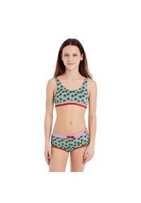 Dziewczęcy dwuczęściowy kostium kąpielowy Protest Prtananas. Kolor: zielony. Wzór: nadruk #1
