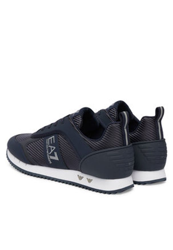 EA7 Emporio Armani Sneakersy 7X000337 AF18613 MZ592 Granatowy. Kolor: niebieski. Materiał: skóra