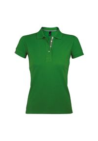 SOL'S - Damska Koszulka Polo Portland. Typ kołnierza: polo. Kolor: zielony