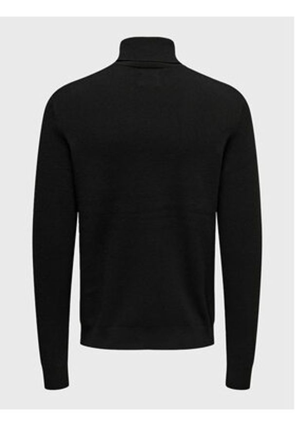 Only & Sons Golf Phil 22023202 Czarny Regular Fit. Typ kołnierza: golf. Kolor: czarny. Materiał: bawełna