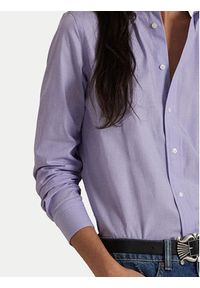 Polo Ralph Lauren Koszula 211941509003 Fioletowy Slim Fit. Typ kołnierza: polo. Kolor: fioletowy. Materiał: bawełna