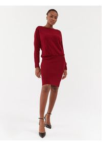 Guess Sukienka dzianinowa Elodie W3BK96 Z2WX0 Czerwony Slim Fit. Kolor: czerwony. Materiał: dzianina, syntetyk #5