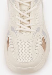 Born2be - Beżowe Sneakersy Vices na Grubej Podeszwie z Tłoczeniami Nativine. Okazja: na co dzień. Kolor: beżowy. Materiał: jeans #5