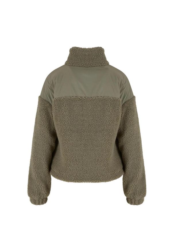 Urban Classics - Damska Bluza Polarowa Sherpa. Kolor: zielony. Materiał: polar