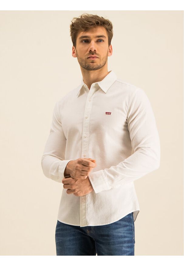 Levi's® Koszula Long Sleeved Shirt 86625-0002 Biały Slim Fit. Kolor: biały. Materiał: bawełna