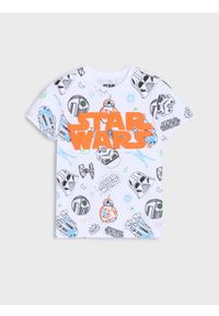 Sinsay - Koszulka z nadrukiem Star Wars - biały. Kolor: biały. Wzór: motyw z bajki, nadruk