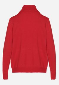 Born2be - Czerwony Klasyczny Golf z Wiskozą i Bawełną Lerella. Okazja: do pracy, na co dzień. Typ kołnierza: golf. Kolekcja: plus size. Kolor: czerwony. Materiał: wiskoza, bawełna. Styl: klasyczny #4