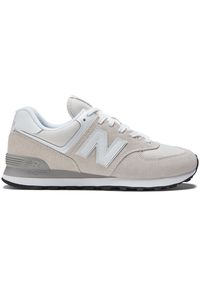 Buty męskie New Balance ML574EVW - beżowe. Okazja: na co dzień. Kolor: beżowy. Materiał: zamsz, syntetyk, guma, materiał. Szerokość cholewki: normalna. Model: New Balance 574