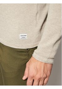 Jack & Jones - Jack&Jones Sweter Hill 12157321 Beżowy Regular Fit. Kolor: beżowy. Materiał: bawełna #4