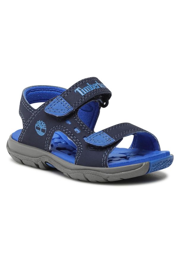 Sandały Timberland Moss Jump 2 Strap Sandal TB0A1YNH0191 Navy. Kolor: niebieski. Materiał: skóra