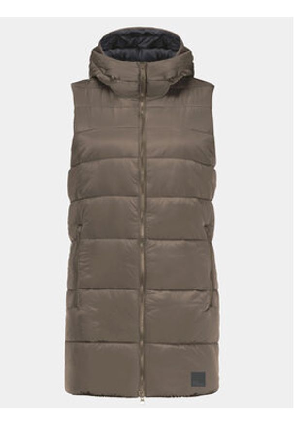 Jack Wolfskin Bezrękawnik Eisbach Vest 1206991 Brązowy Regular Fit. Kolor: brązowy. Materiał: syntetyk. Długość rękawa: bez rękawów