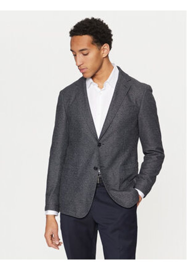 JOOP! Jeans Kurtka przejściowa 15 JJB-18Hoodney-J15 30045021 Granatowy Slim Fit. Kolor: niebieski. Materiał: syntetyk, bawełna