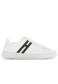 Hogan - HOGAN - Białe sneakersy H365. Kolor: biały. Materiał: guma, materiał. Szerokość cholewki: normalna #3