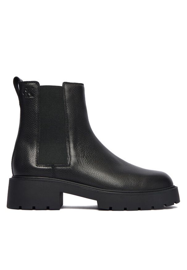 Calvin Klein Sztyblety YW0YW02072 Czarny. Kolor: czarny. Materiał: skóra
