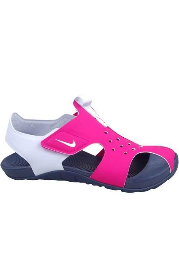 Buty do chodzenia dla dzieci Nike Sunray Protect 2. Zapięcie: rzepy. Kolor: biały, różowy, wielokolorowy. Materiał: syntetyk, materiał