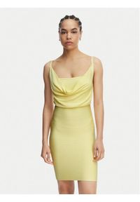 Guess Sukienka koktajlowa W6GK83 Z0686 Żółty Slim Fit. Kolor: żółty. Materiał: wiskoza. Styl: wizytowy #1