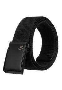 LOREN - Pasek parciany Loren BJ-B-1 czarny. Kolor: czarny. Materiał: materiał. Styl: elegancki