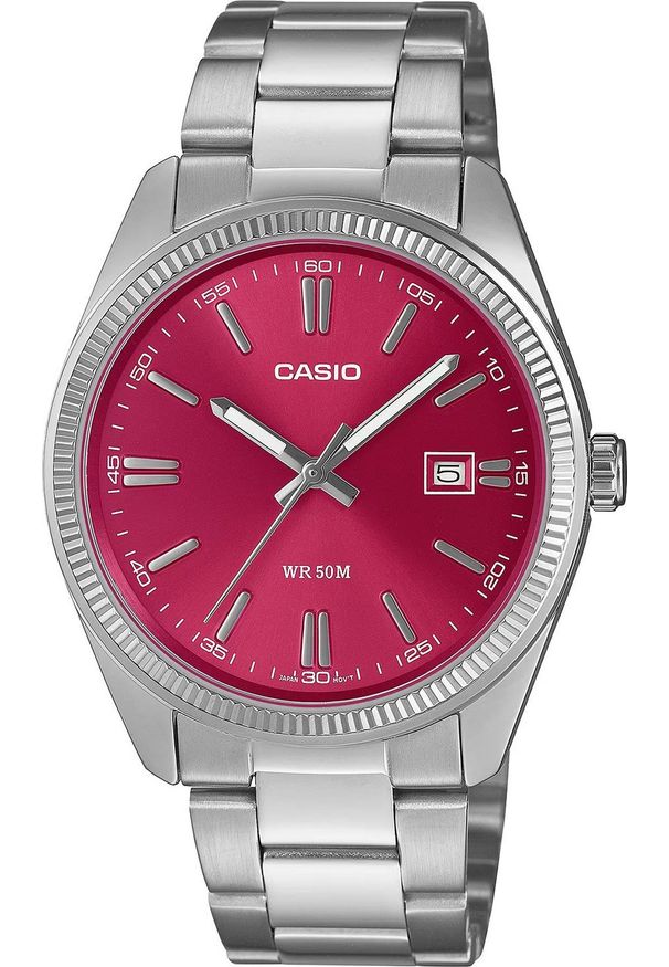 Zegarek Casio Zegarek męski Casio MTP-1302PD-4AVEF srebrny. Kolor: srebrny