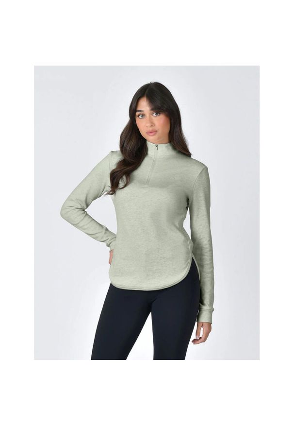 WEATHERBEETA - Sweter damski Weatherbeeta London. Kolor: zielony. Materiał: polar. Sezon: zima. Sport: jeździectwo