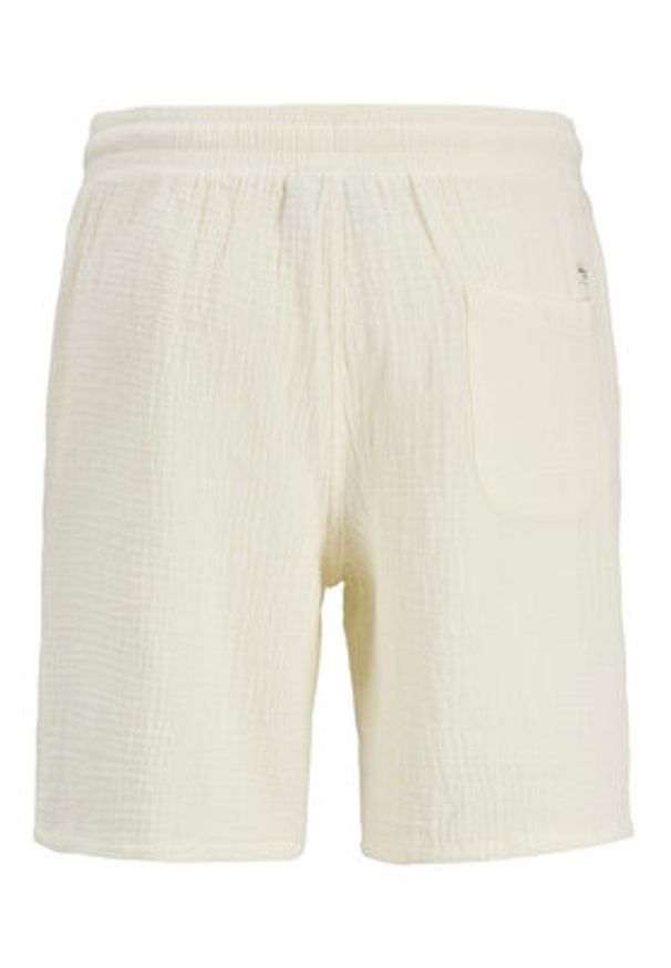 Jack & Jones Szorty materiałowe Jaiden 12274758 Biały Relaxed Fit. Kolor: biały. Materiał: bawełna