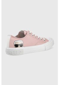 Karl Lagerfeld tenisówki KAMPUS III KL60310.9LP damskie kolor różowy. Nosek buta: okrągły. Zapięcie: sznurówki. Kolor: różowy. Materiał: guma #4