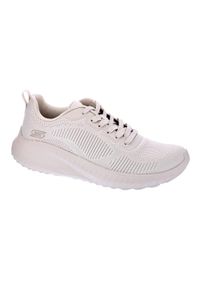 skechers - Buty na co dzień damskie SKECHERS BOBS SQUAD CHAOS - FACE OFF lekkie. Okazja: na co dzień. Kolor: różowy, wielokolorowy, beżowy. Sport: fitness