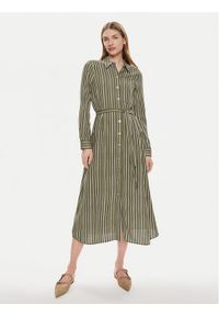 Vero Moda Sukienka koszulowa Ilisa 10306597 Brązowy Regular Fit. Kolor: brązowy. Materiał: bawełna. Typ sukienki: koszulowe #1